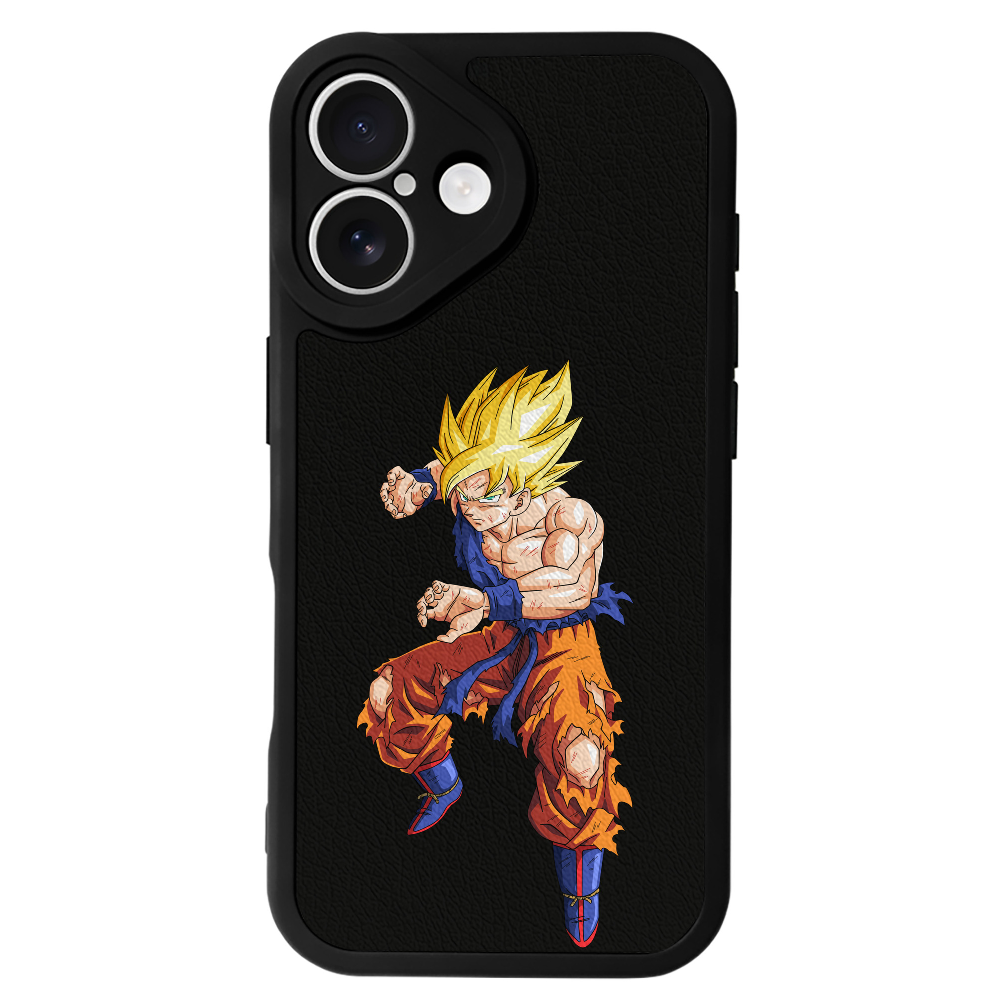 （画像用） ドラゴンボール 孫悟空（そん ごくう）Son Goku カカロット DRAGON BALL Kakarotto 【iPhone 16シリーズ対応】シリコンスマホケース（レザー調） 材質：シリコン